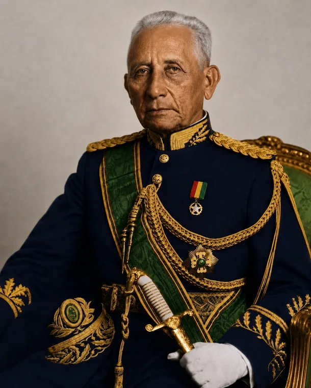 Rondon em uniforme de marechal, com as condecorações