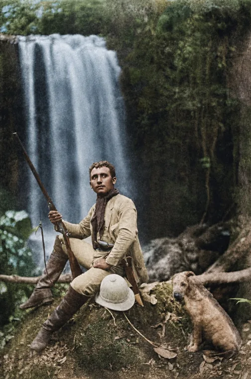 Rondon ainda jovem em viagem pela Amazônia, antes de 1891